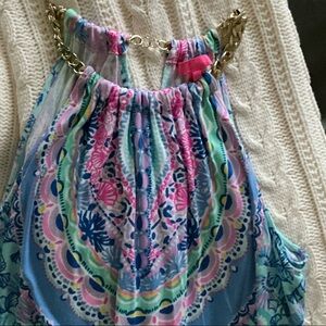 Lilly Pulitzer Pink and Blue Womens Halter